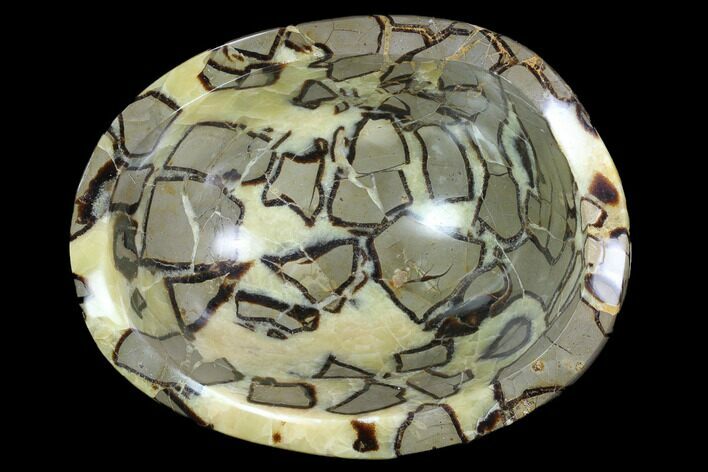 Polished Septarian Bowl - Madagascar #98276